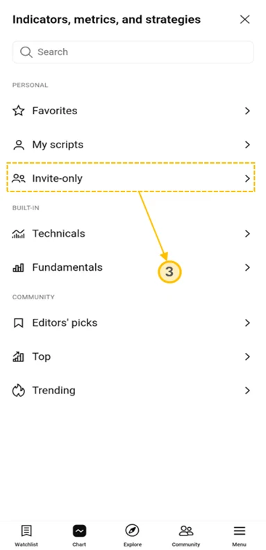 Install Remora indicator on mobile, step 3