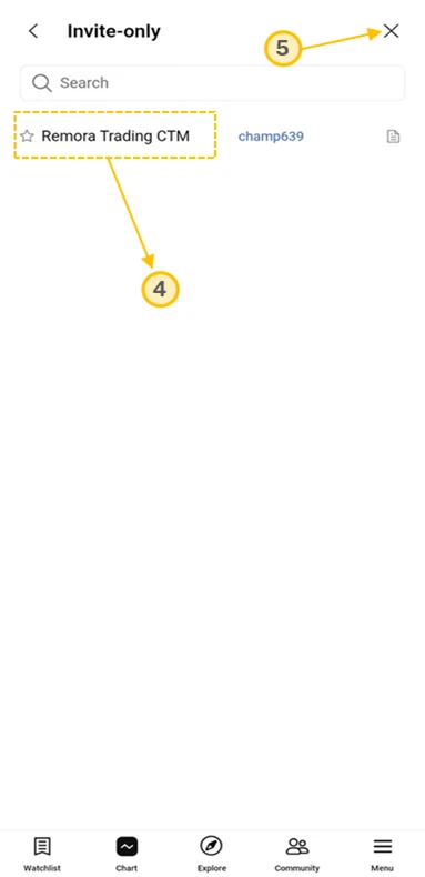 Install Remora indicator on mobile, step 4
