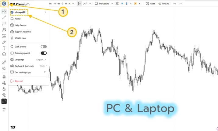 How to find TradingView username on PC & Laptop
